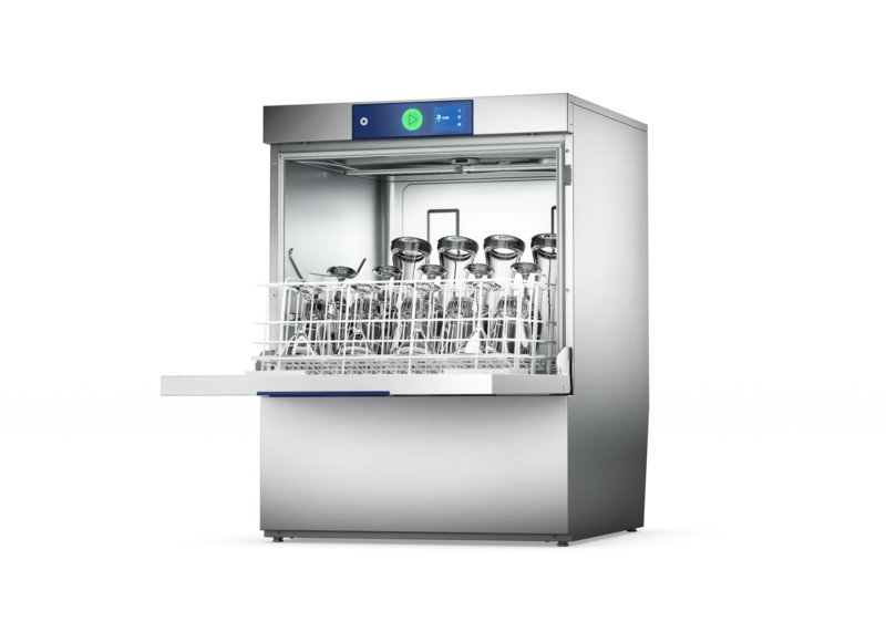 Het model voor professioneel gebruik en een hoge capaciteit voor restaurants, hotels en bars. Rek afmeting. Veel beladingsruimte, perfect hygiënisch eindresultaat, rek afmeting 500 x 500 mm.