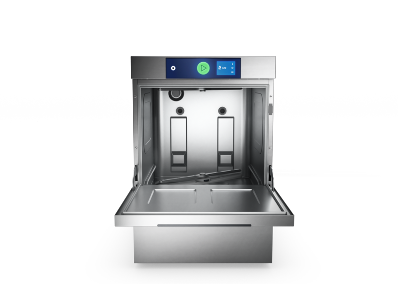 Het compacte model voor professioneel gebruik. Met een waterverbruik van slechts 1.9L per wasbeurt is het de zuinigste glazenwasmachine op de markt. Rek afmeting 400 x 400 mm, installatiehoogte 700 mm.