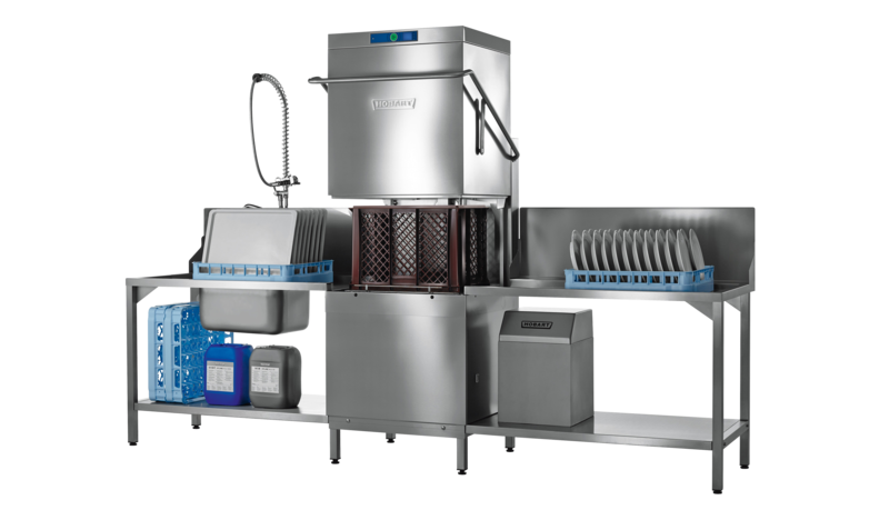 De extra brede PROFI AMXXL doorschuif vaatwasmachine is ontwikkeld voor het wassen van GN bakken van 600 x 400 mm, kratten en dienbladen. Perfect voor bakkerij, slagerij en catering.