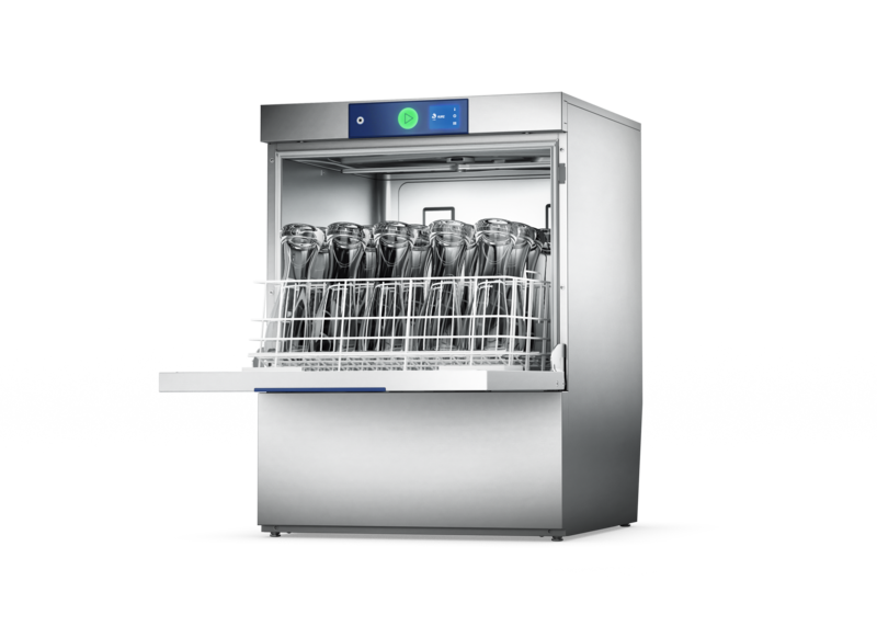 Het model voor professioneel gebruik en een hoge capaciteit voor restaurants, hotels en bars. Rek afmeting. Veel beladingsruimte, perfect hygiënisch eindresultaat, rek afmeting 500 x 500 mm.