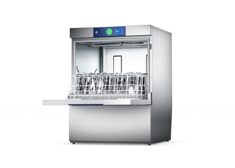 Het model voor professioneel gebruik en een hoge capaciteit voor restaurants, hotels en bars. Rek afmeting. Veel beladingsruimte, perfect hygiënisch eindresultaat, rek afmeting 500 x 500 mm.