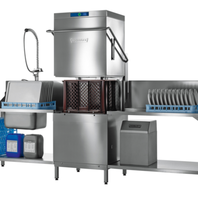 De extra brede PROFI AMXXL doorschuif vaatwasmachine is ontwikkeld voor het wassen van GN bakken van 600 x 400 mm, kratten en dienbladen. Perfect voor bakkerij, slagerij en catering.