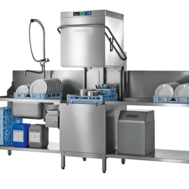 Premium doorschuif vaatwasmachine die voldoet aan de hoogste eisen op het gebied van gebruiksgemak en operationele kosten. Dankzij het PERMANENT-CLEAN systeem is het voorspoelen niet meer nodig!